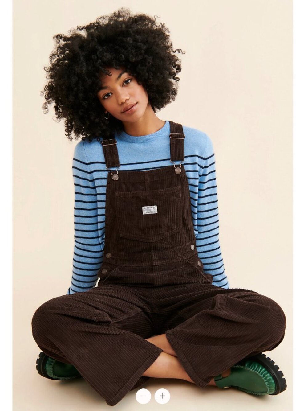 LEVI's | Baggy Brown Corduroy Overalls Playsuit Jumper | (SMALL)